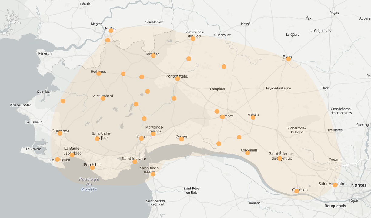 Libre Amy & Précieux Délices intervient dans tout l’Ouest de la Loire-Atlantique : Donges, Saint-Nazaire, Guérande, Pornichet et environs